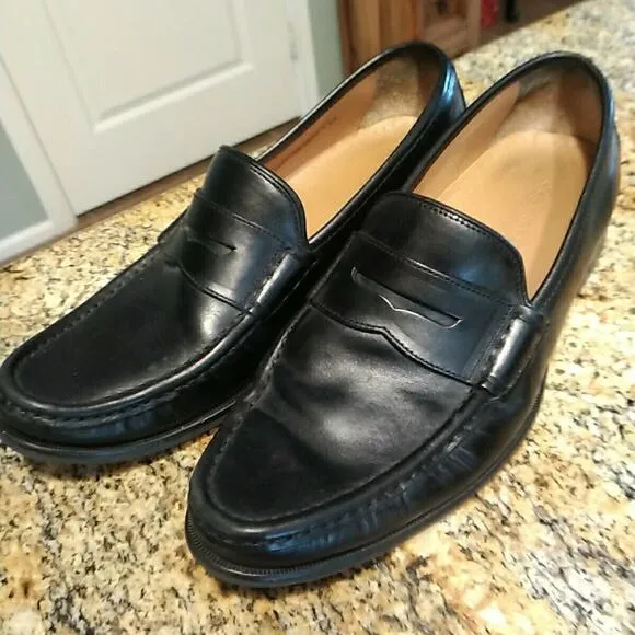NICE Cole Haan C22772 GRAND OS BLACK LEATHER PENNY LOAFER US Men's Size 7.5