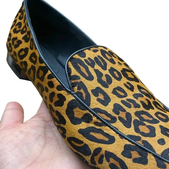 NWOB Donald J Pliner Leopard Print Calf Hair Loafer