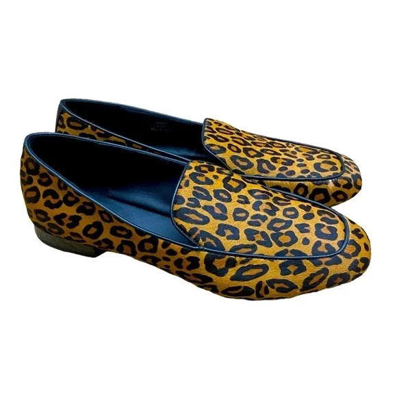 NWOB Donald J Pliner Leopard Print Calf Hair Loafer