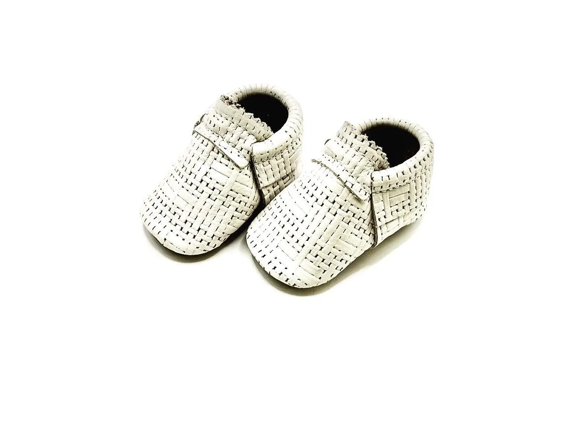 Oatmeal-Raffia Moccs -