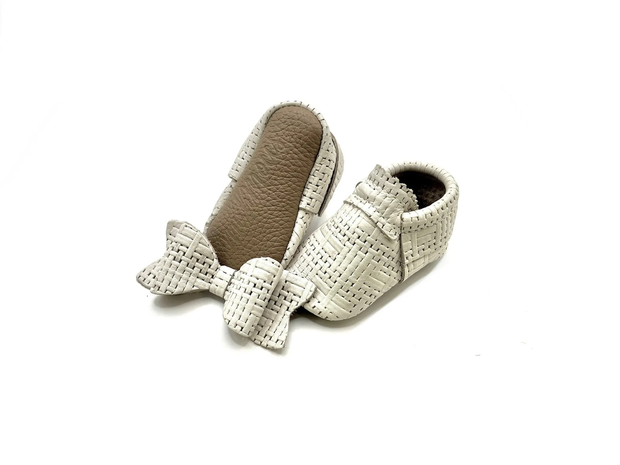 Oatmeal-Raffia Moccs -