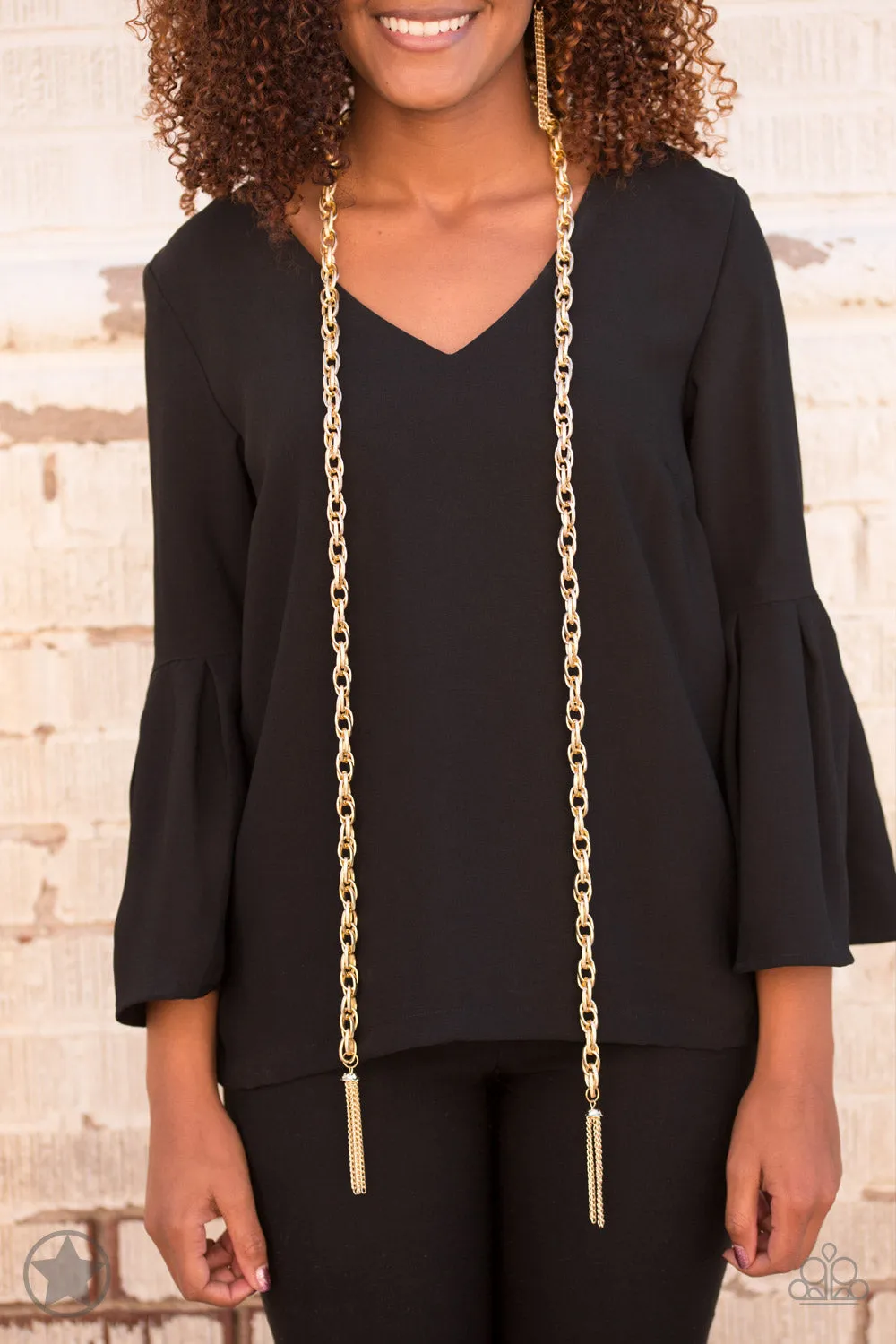 Paparazzi SCARFed for Attention Necklace Gold