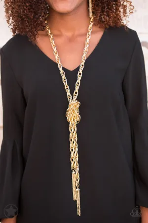 Paparazzi SCARFed for Attention Necklace Gold
