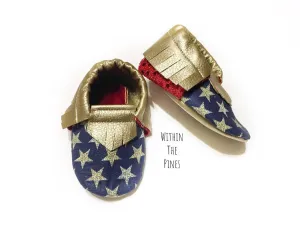 Patriotic Superhero Moccasins