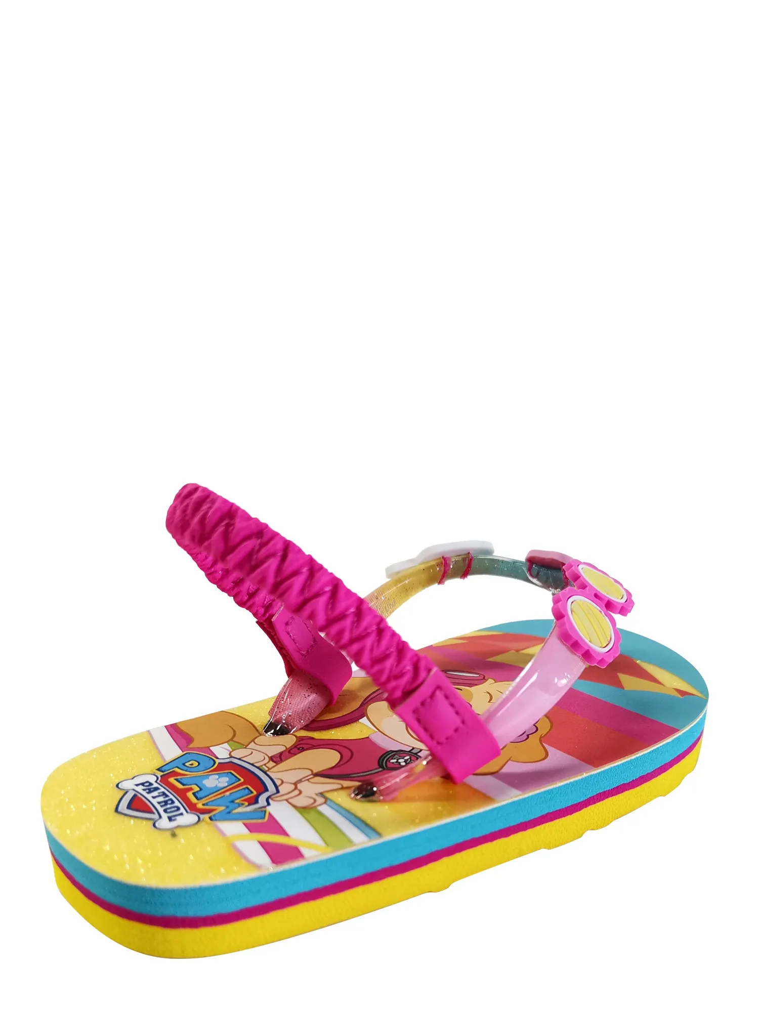 PAW Patrol Toddler Girls Flip Flops Slip On Kids Sandal, 5-12, Pink