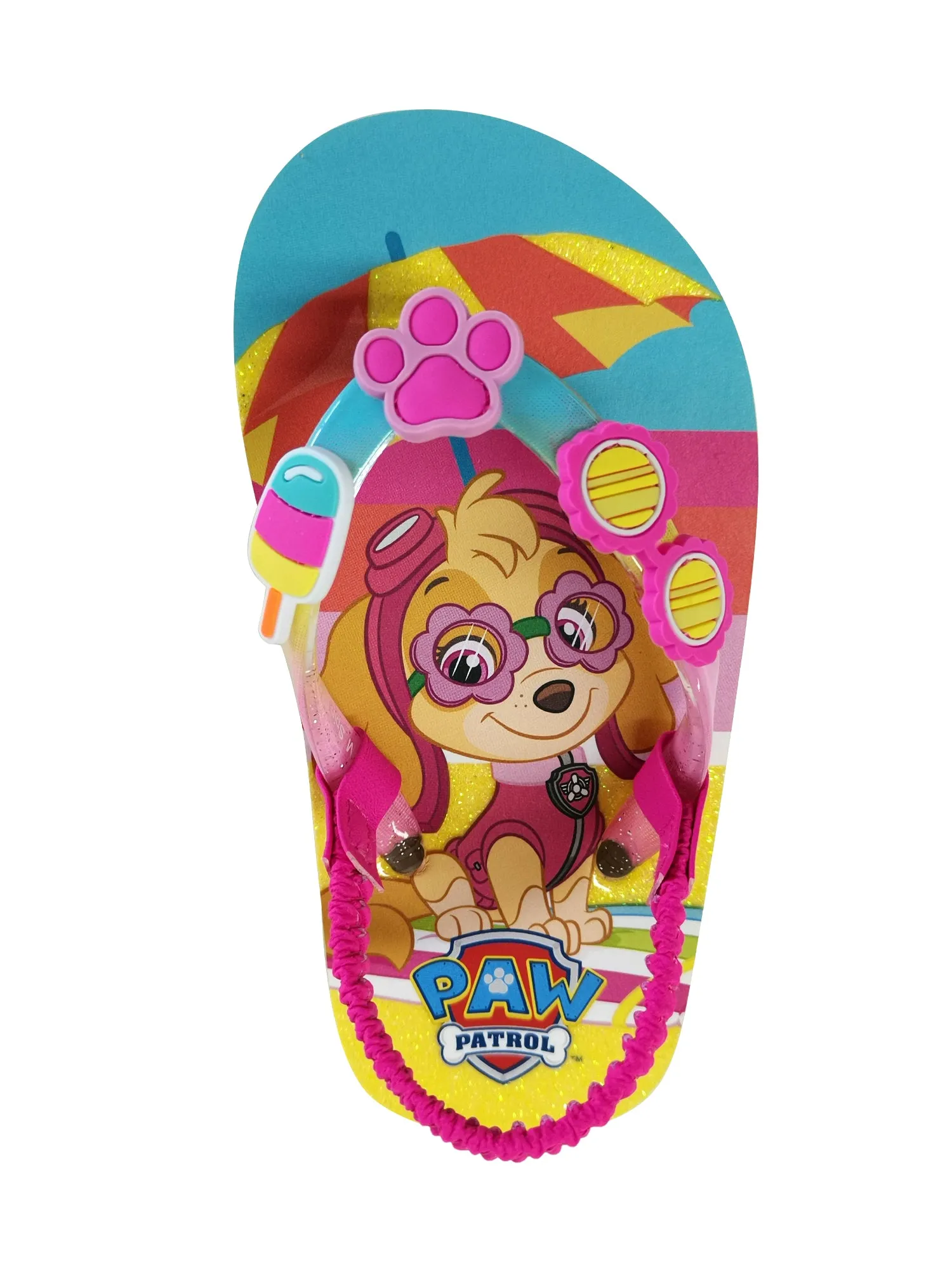 PAW Patrol Toddler Girls Flip Flops Slip On Kids Sandal, 5-12, Pink