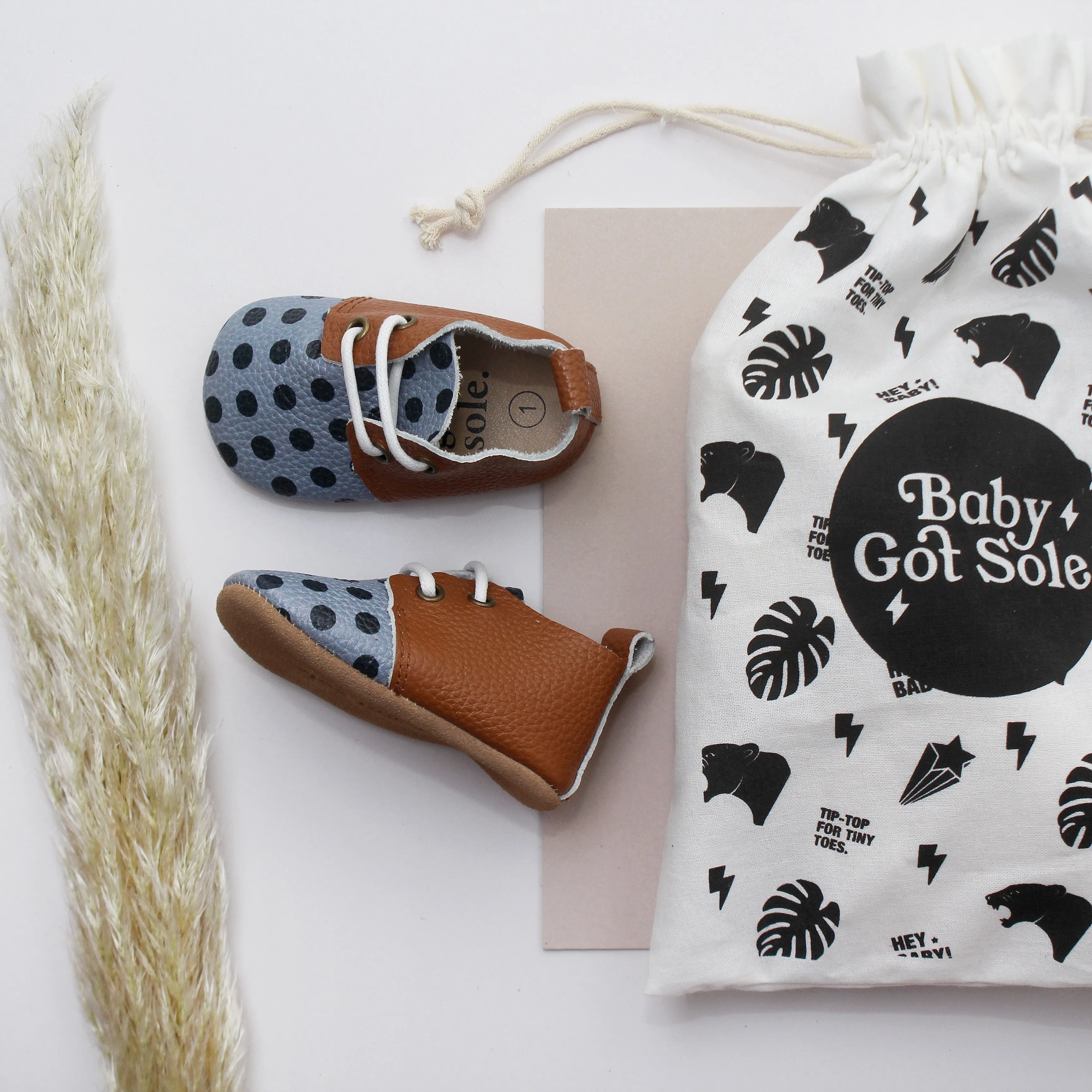 Phoenix Grey Spot Oxfords