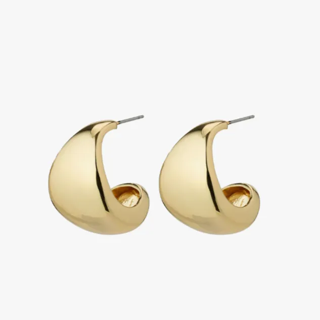 Pilgrim Kasia Gold Huggie Hoop Earrings