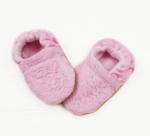 Pink Lace Moccasins