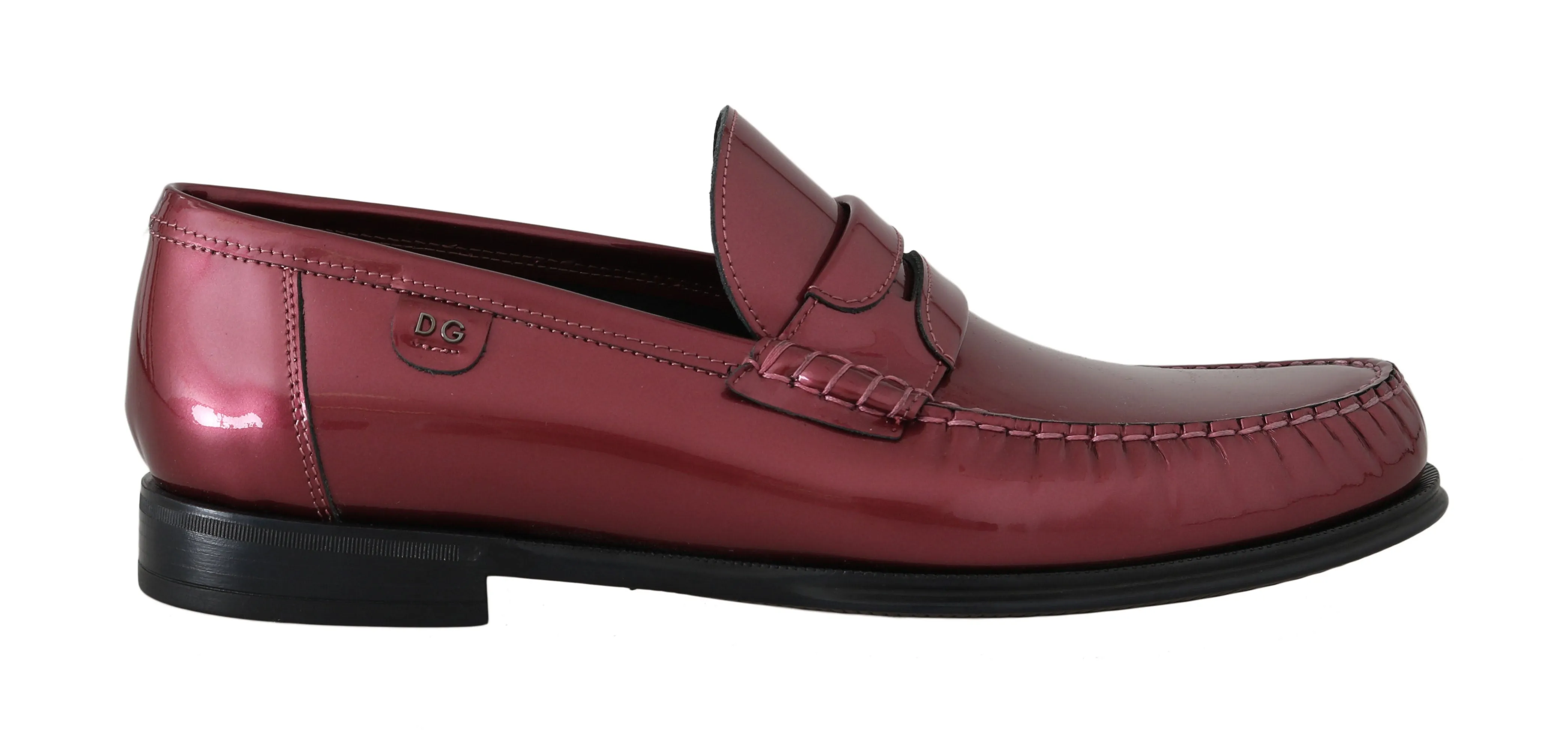 Pink Leather Loafers Moccasins Slides