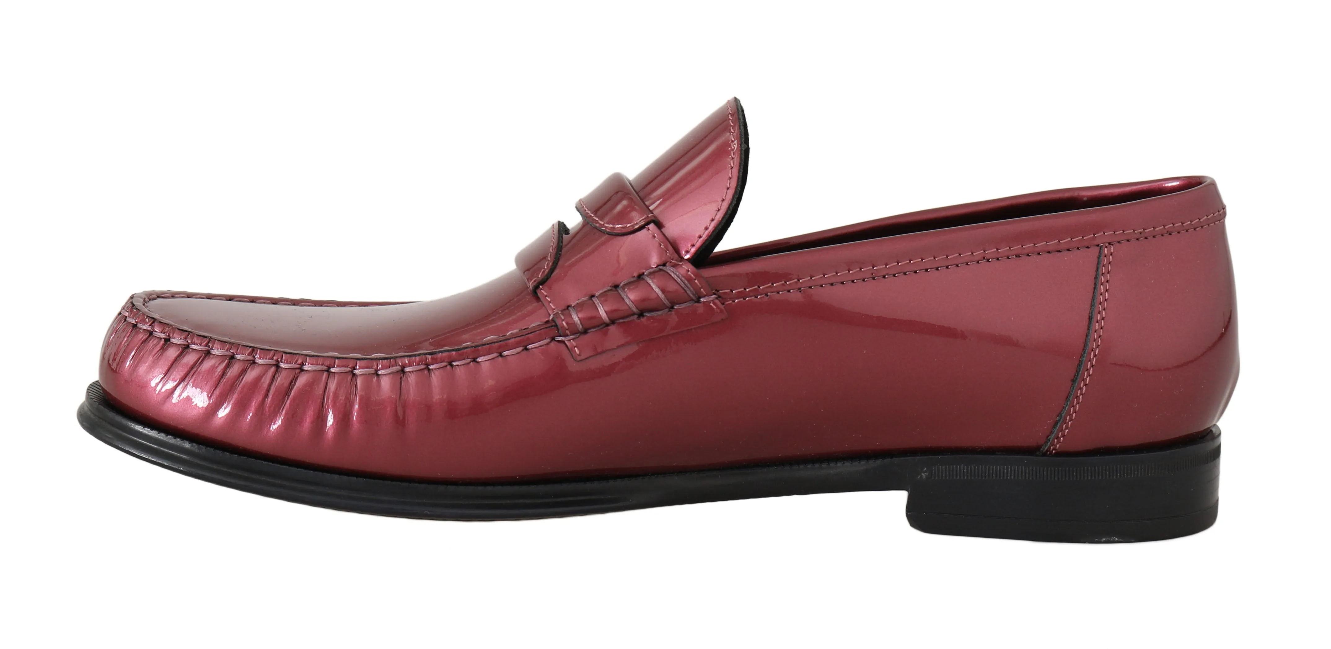 Pink Leather Loafers Moccasins Slides
