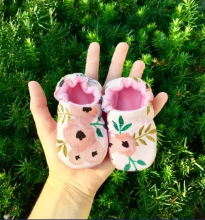 Pink Poppy Floral Moccasins