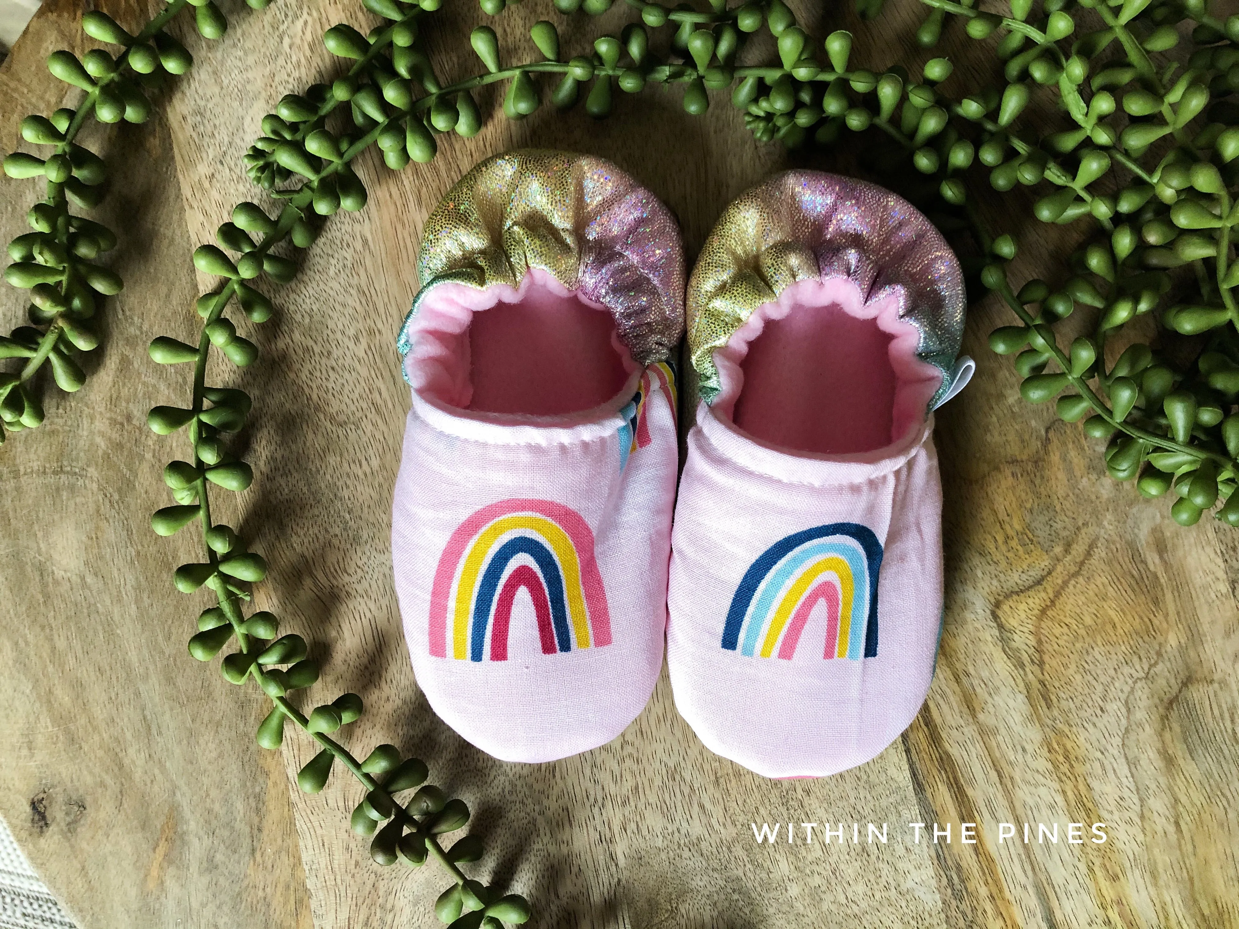Pink Rainbow Moccs