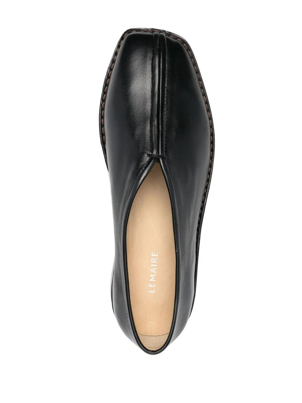 Piped leather slippers