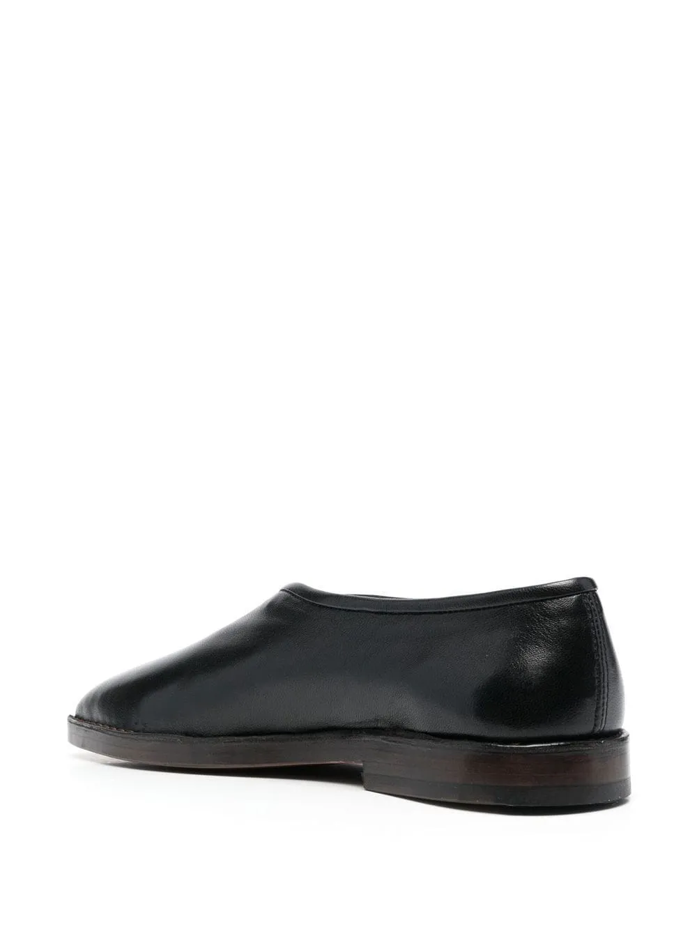 Piped leather slippers