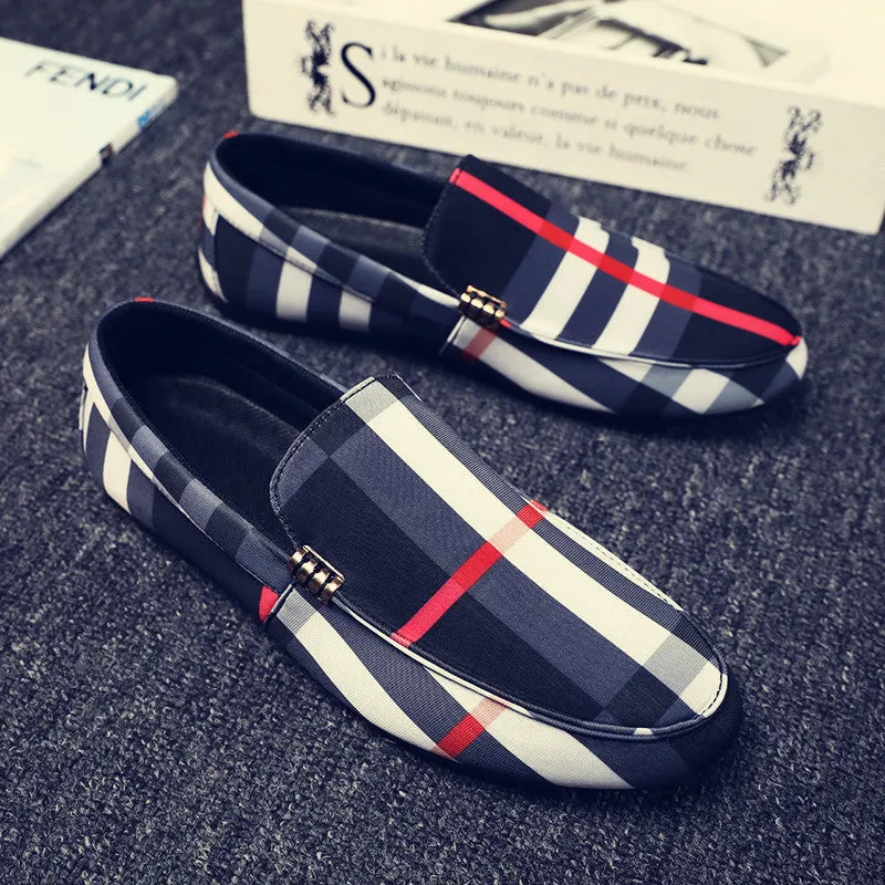 Plaid Italian Slip-on Loafers