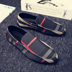 Plaid Italian Slip-on Loafers