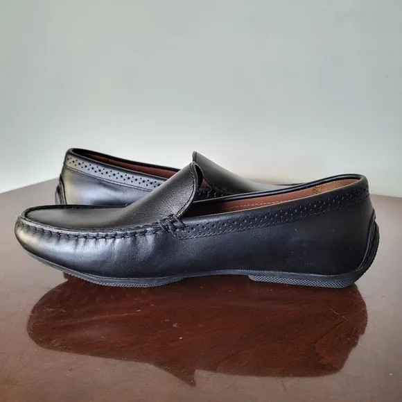 Polo Ralph Lauren Men's Black Redden Leather Driving Style Loafer Size 7.5D