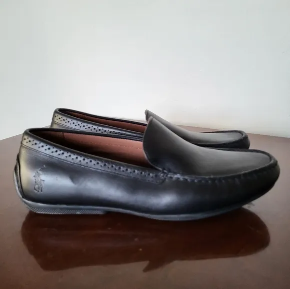 Polo Ralph Lauren Men's Black Redden Leather Driving Style Loafer Size 7.5D