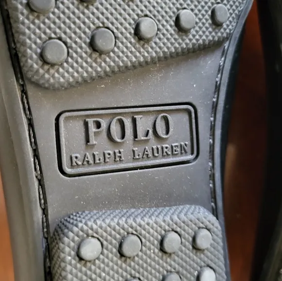 Polo Ralph Lauren Men's Black Redden Leather Driving Style Loafer Size 7.5D