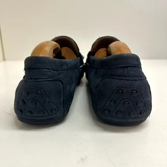 Polo Ralph Lauren Wes Suede Driver Blue Beefroll Penny Loafer Size 8.5