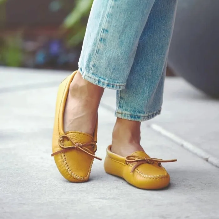 Pre Order Minnetonka DOUBLE DEERSKIN SOFTSOLE for women