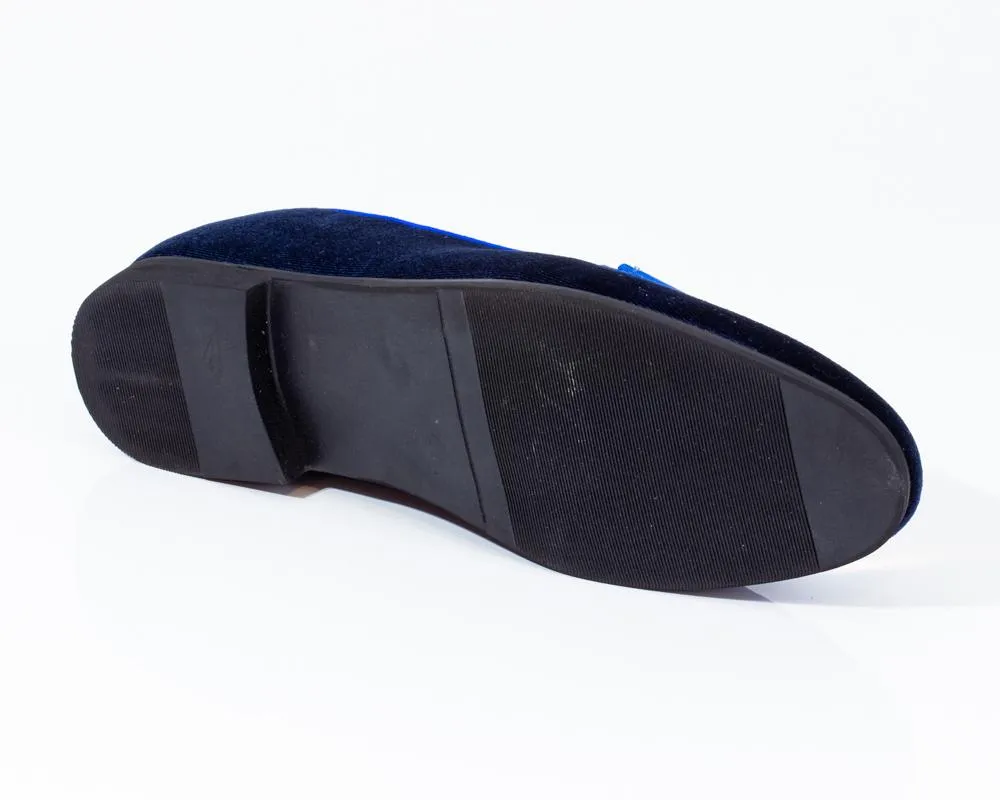 Premium Blue Loafers for men designer slip on casual / dress shoes – Luxury Leather