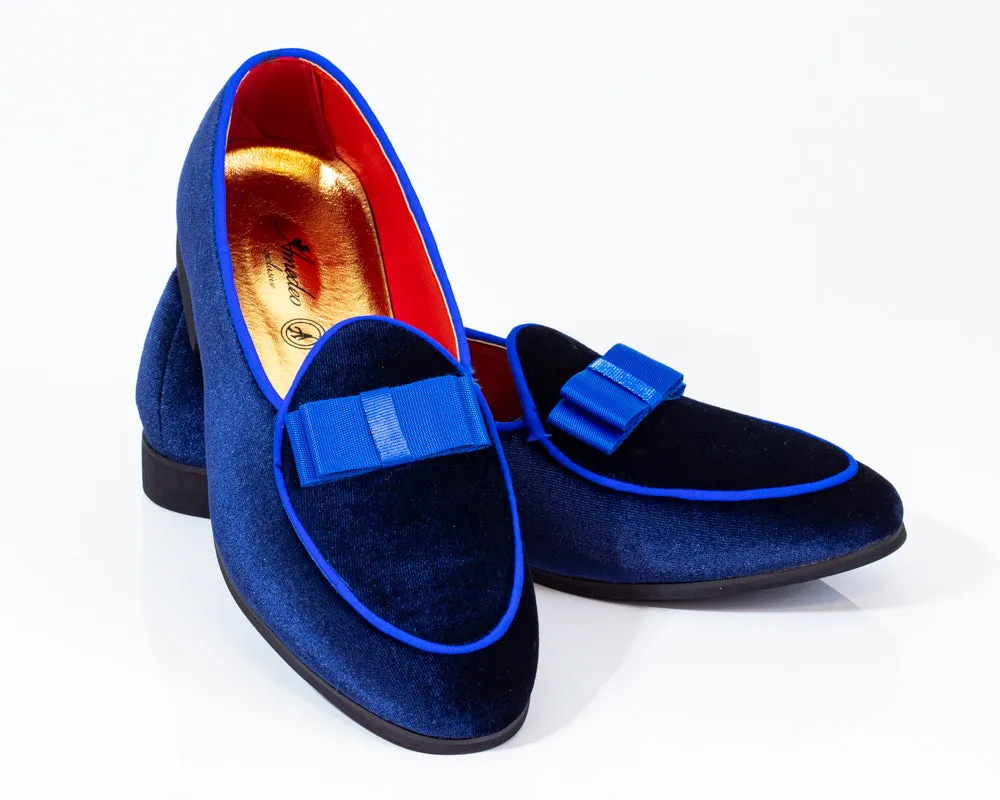 Premium Blue Loafers for men designer slip on casual / dress shoes – Luxury Leather