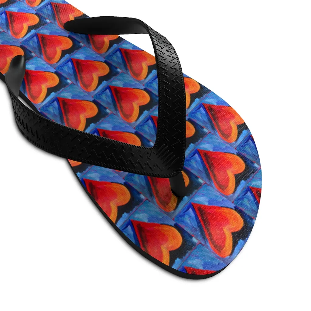 "Red Hearts" - Flip-Flops/Beach Sandals