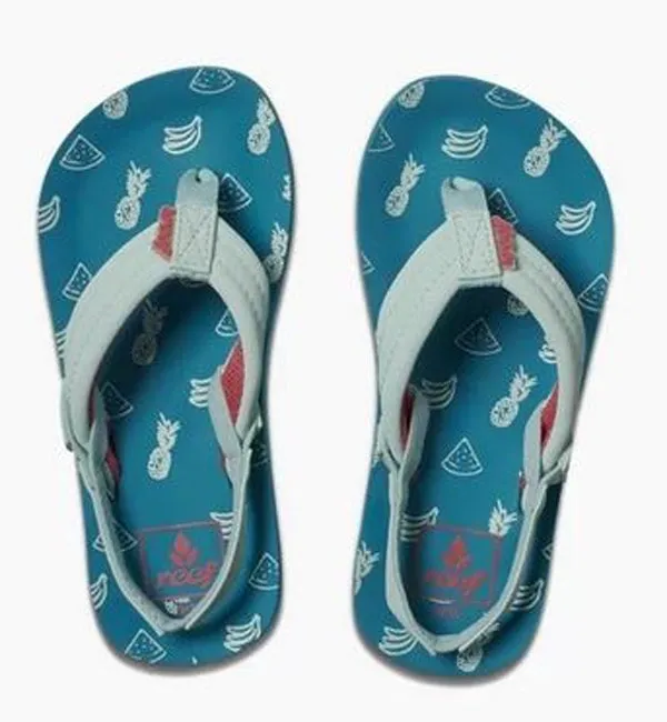 Reef Girls Little Ahi Flip Flops  - Fruits