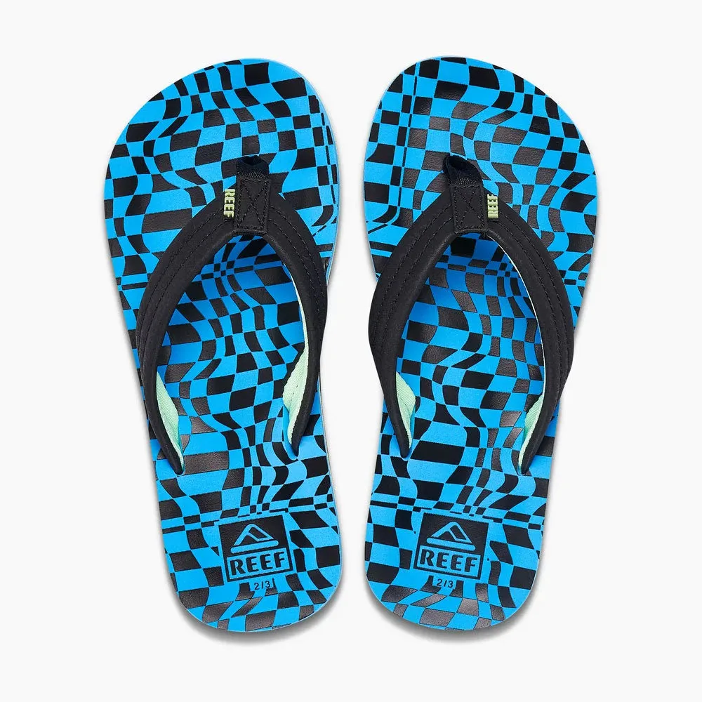 Reef Kids Ahi Flip Flops - Swell Checkers