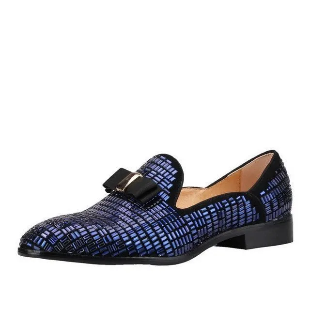 Rhinestones Mens slip on shoes Flats Moccasin Casual loafers