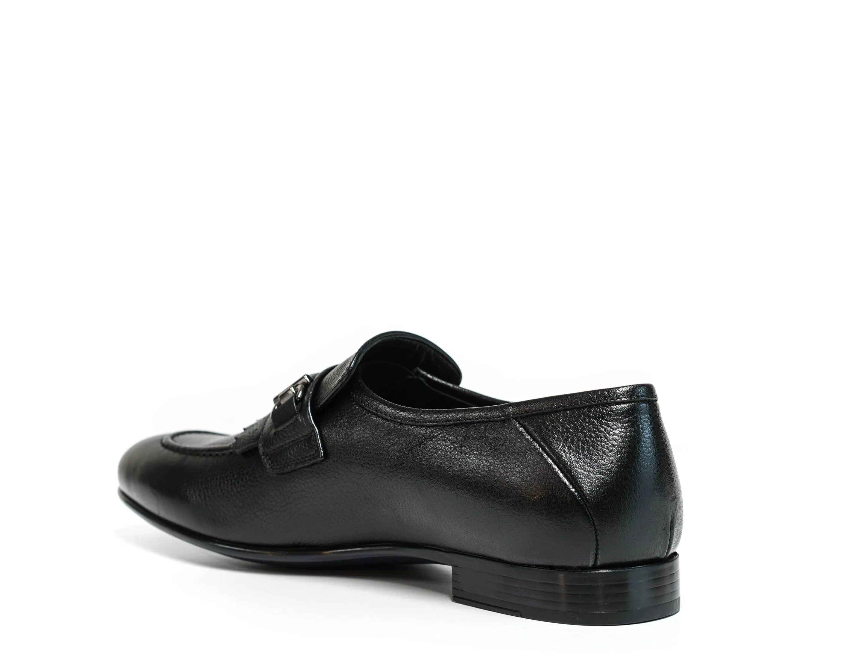 Roberto Serpentini Men's Black Fringe Leather Loafer 62307 40% off