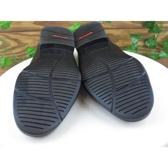 Rockport Sz 9 Loafer Black Leather Men Slip On Medium‎ (D, M)