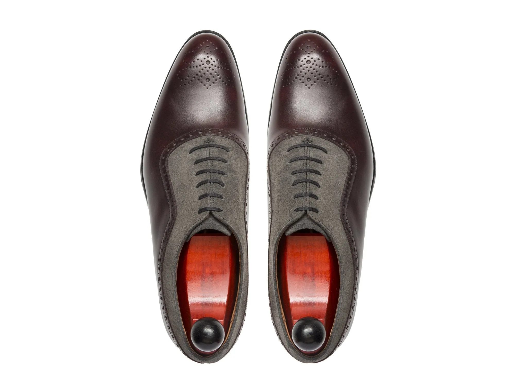 Roosevelt - MTO - Plum Museum / Mid Grey Suede - NGT Last - Single Leather Sole