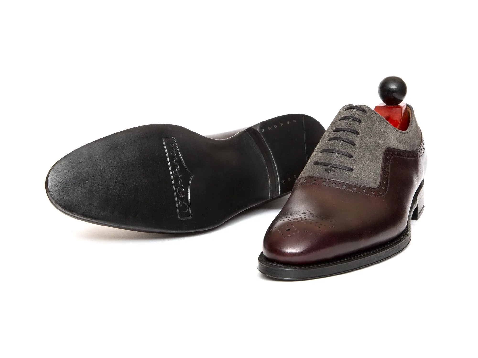 Roosevelt - MTO - Plum Museum / Mid Grey Suede - NGT Last - Single Leather Sole