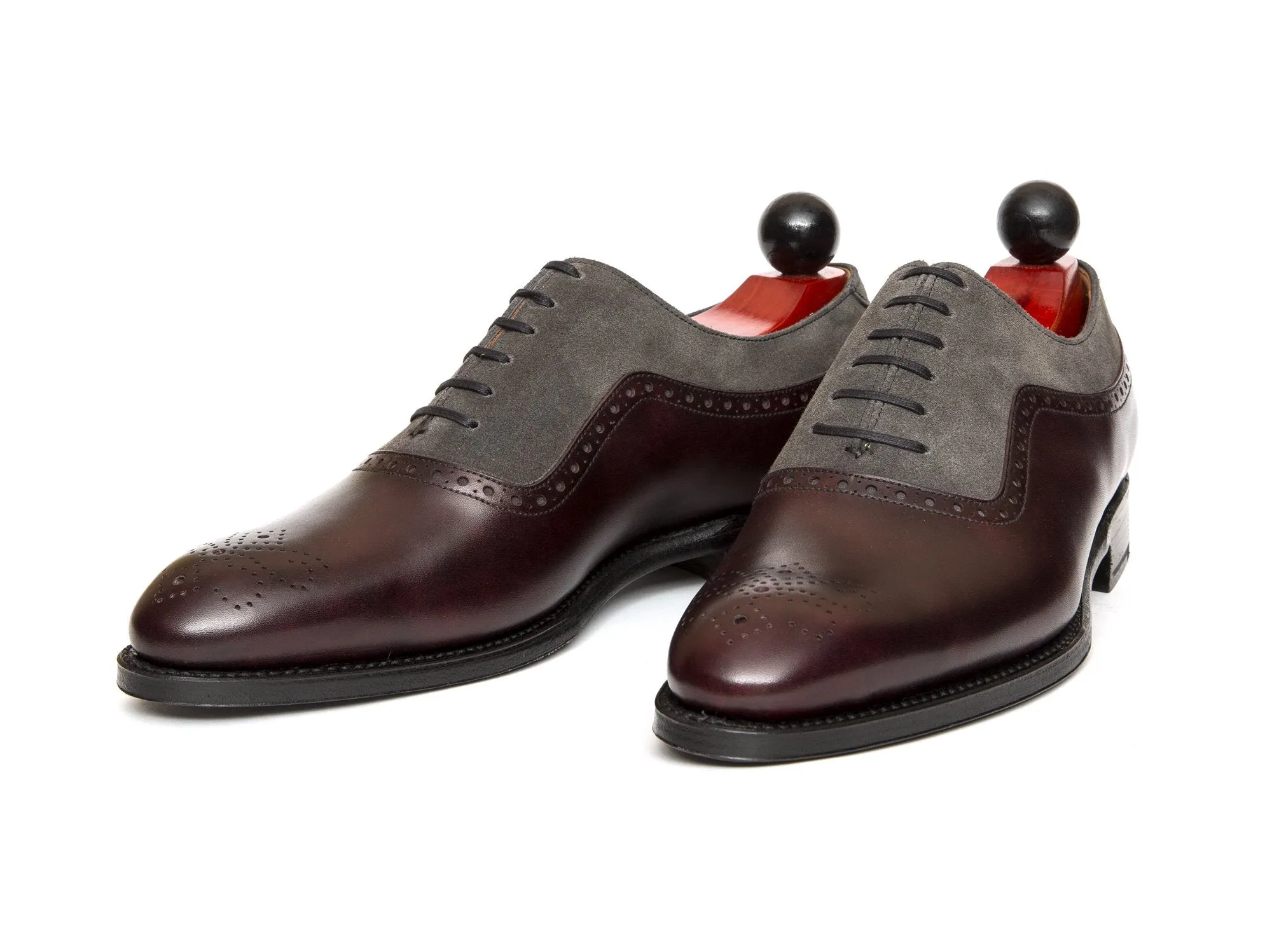 Roosevelt - MTO - Plum Museum / Mid Grey Suede - NGT Last - Single Leather Sole