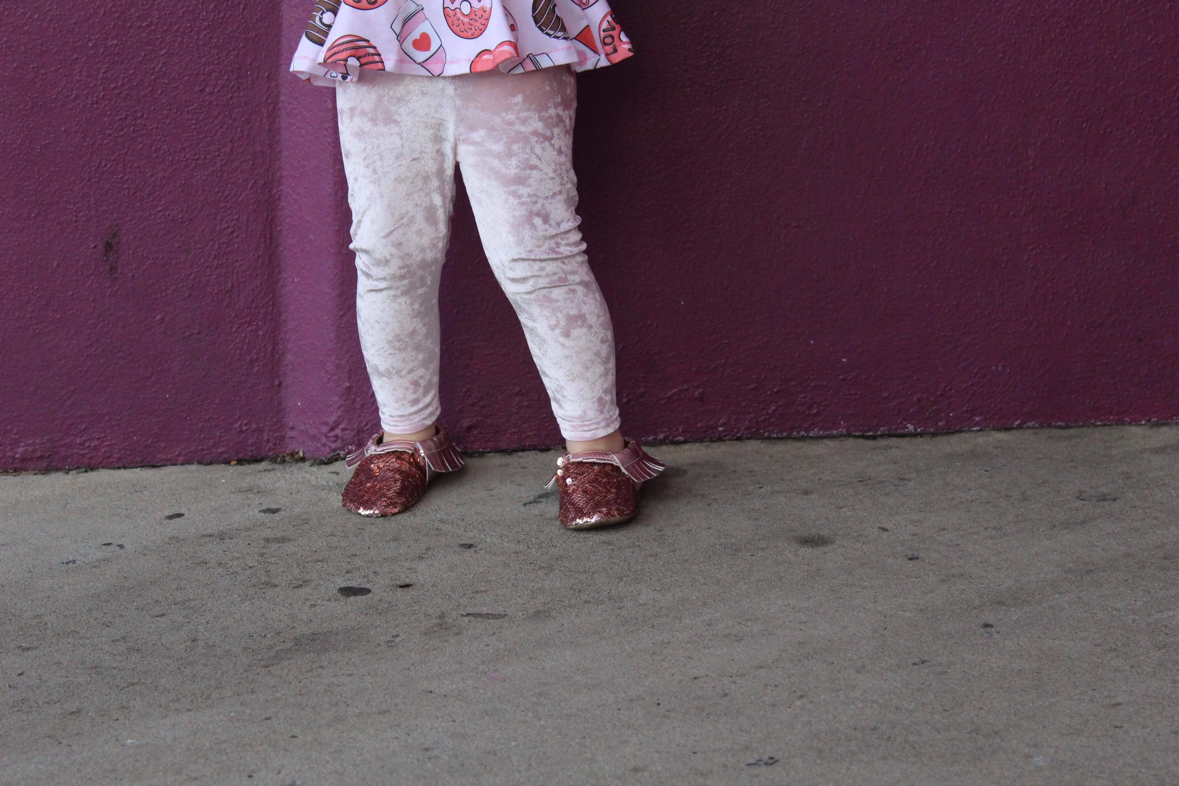 Rose Gold Sequin Moccasins