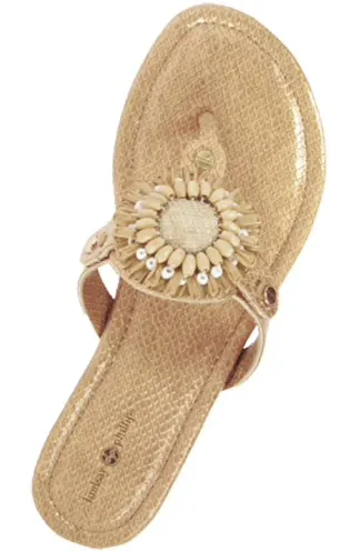 Rosie neutral snakeskin flip flops