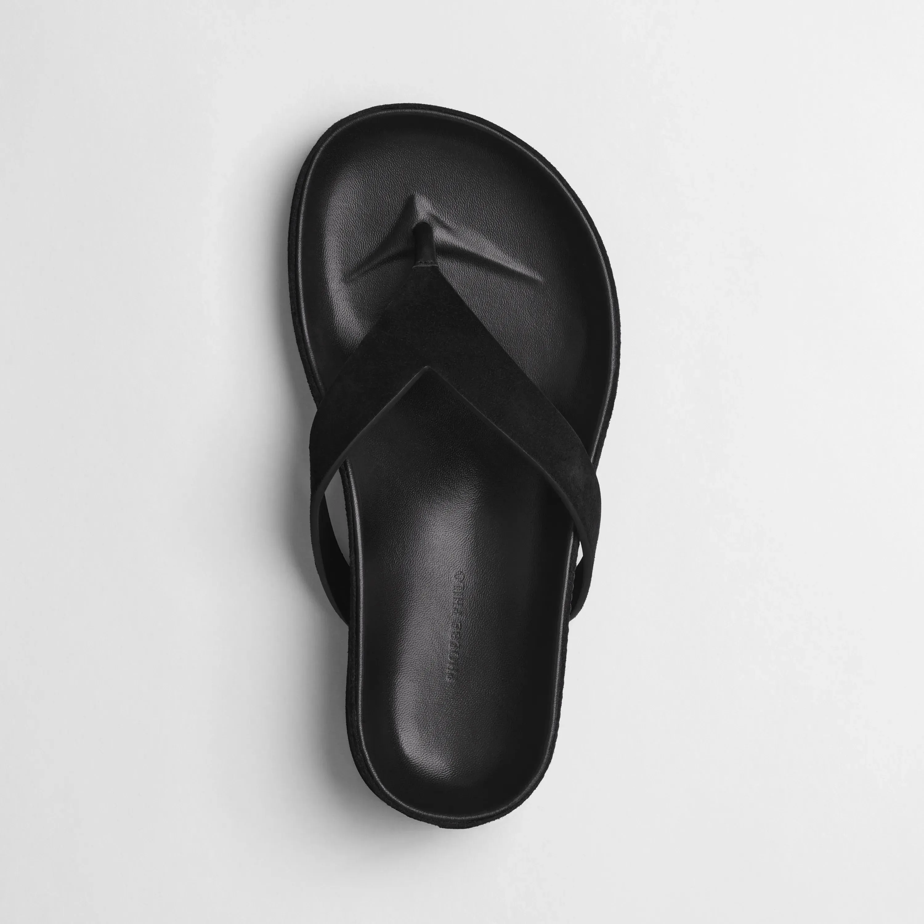 ROUND FLIP FLOP | black suede