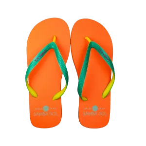 Samba Sol Men’s Beach Collection Flip Flops - Orange