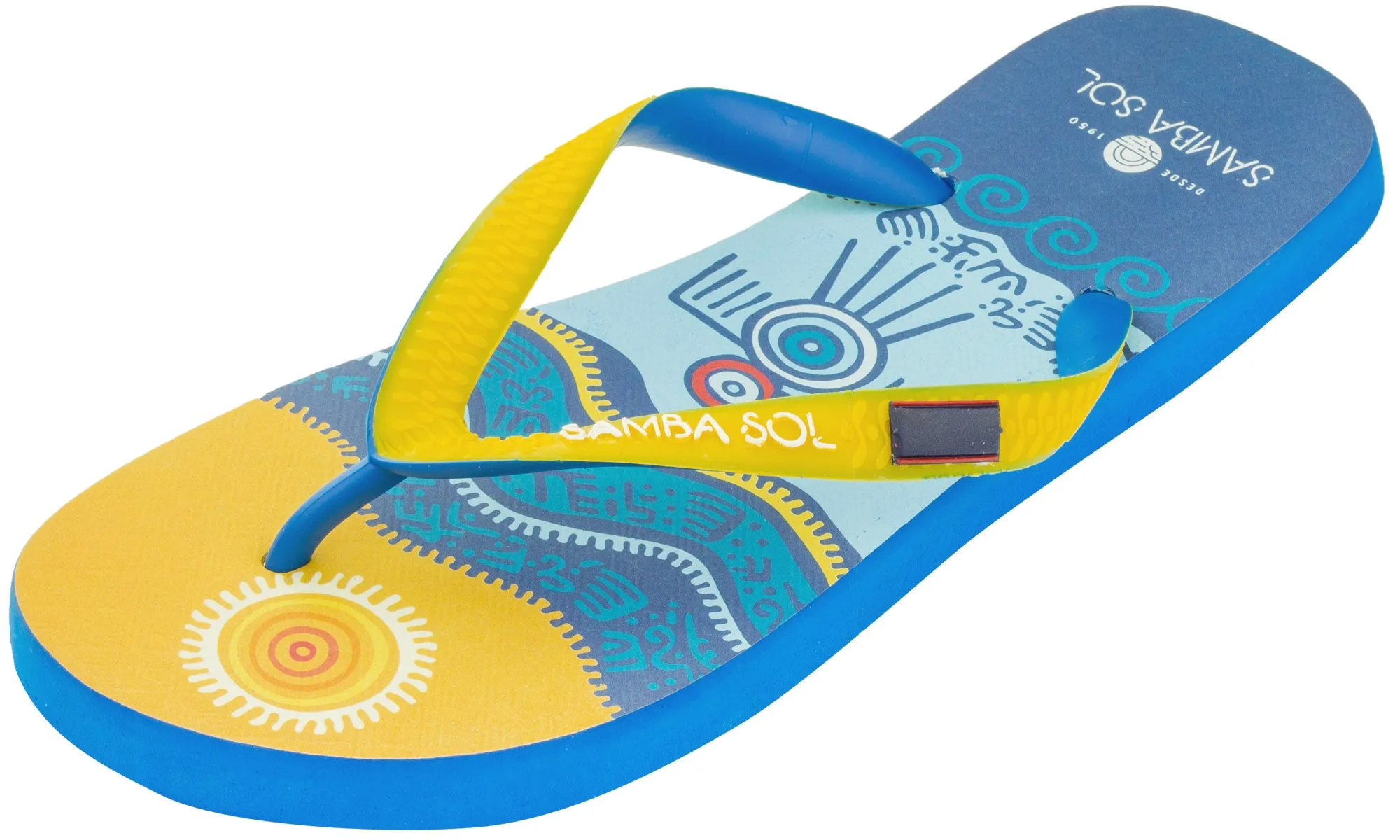 Samba Sol Men's Countries Collection Flip Flops - Belize