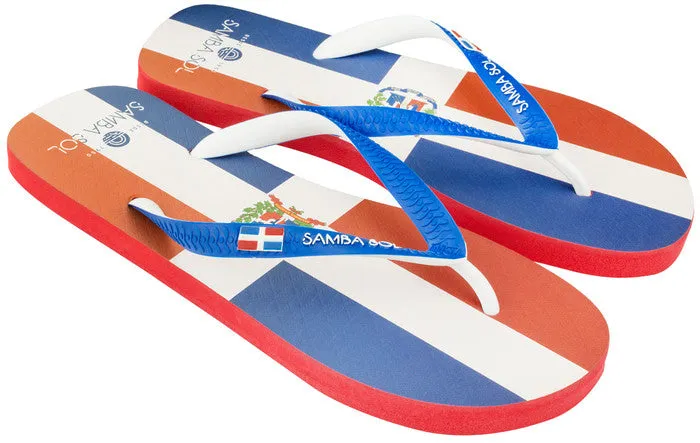 Samba Sol Men's Countries Collection Flip Flops - Dominican Republic