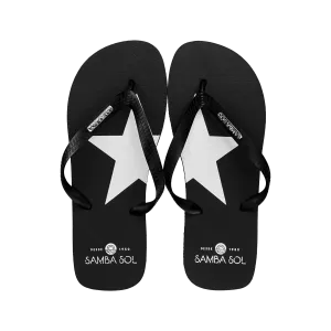 Samba Sol Men’s Fashion Collection Flip Flops - Silver Star
