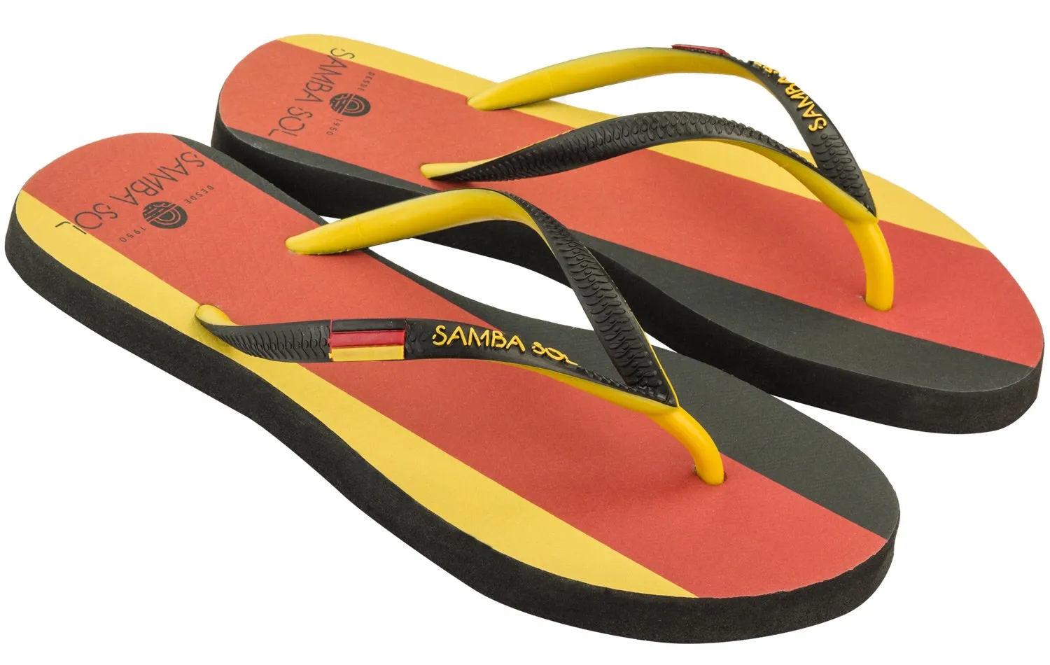 Samba Sol Women's Countries Collection Flip Flops - Germany
