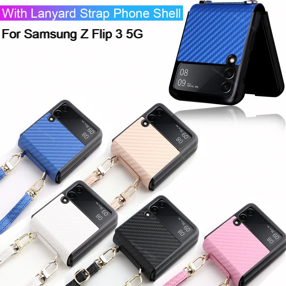 samsung Z Flip3 5g with lanyard Strap shell for Samsung Galaxy Z Flip 3 5G