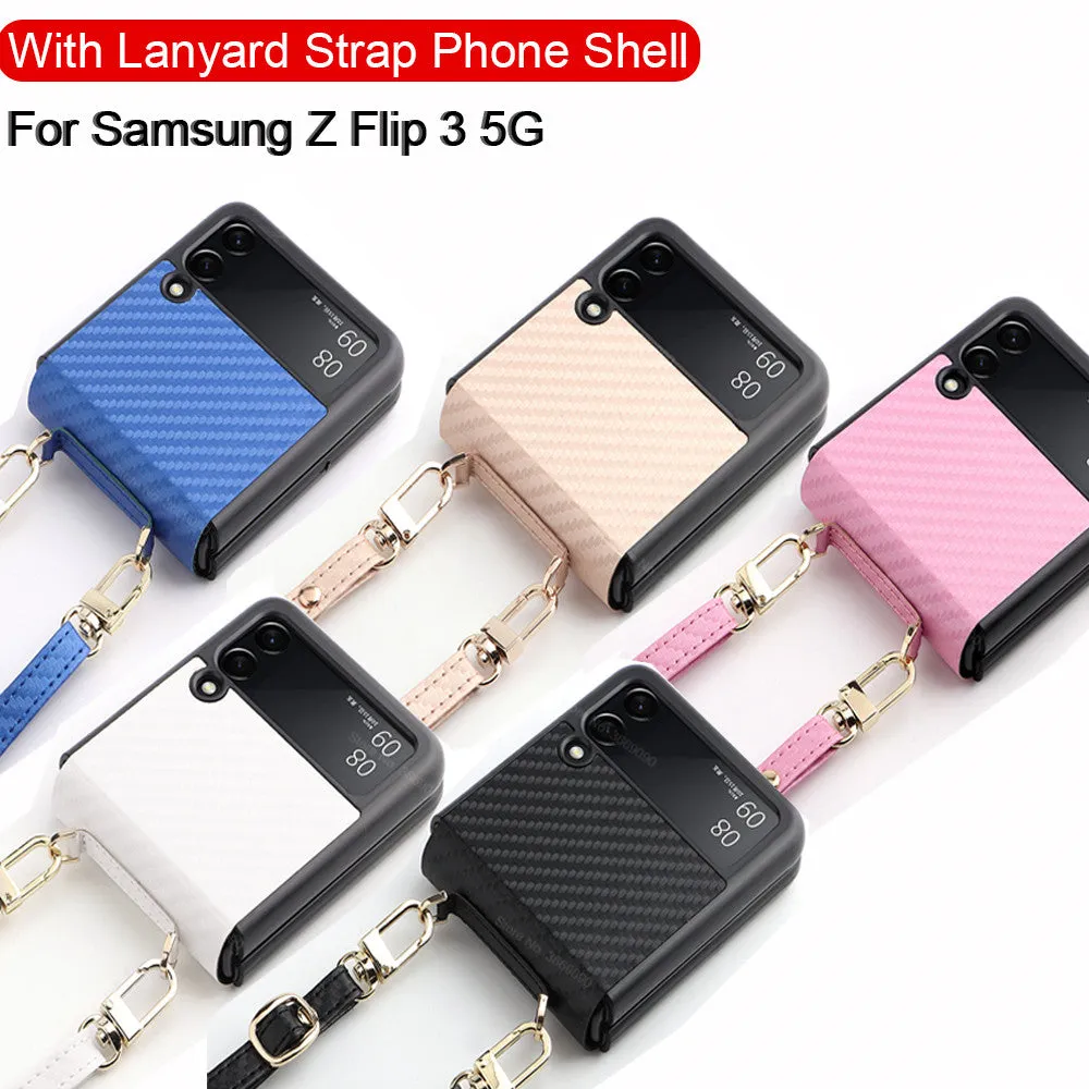 samsung Z Flip3 5g with lanyard Strap shell for Samsung Galaxy Z Flip 3 5G