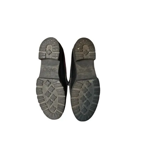 Sarto Black Leather Braided Mesh Chain Loafer 8M by Franco Sarto