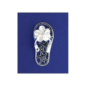 SILVER 925 HAWAIIAN SLIPPER FLIP FLOP THONG PENDANT PLUMERIA CUT OUT HONU TURTLE