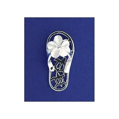 SILVER 925 HAWAIIAN SLIPPER FLIP FLOP THONG PENDANT PLUMERIA CUT OUT HONU TURTLE
